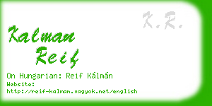 kalman reif business card